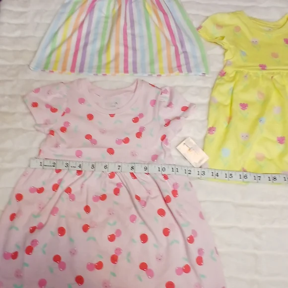 Baby Girl Dresses (Set of 3) | Size 18 M | Garanimals | NWT - Picture 6 of 9